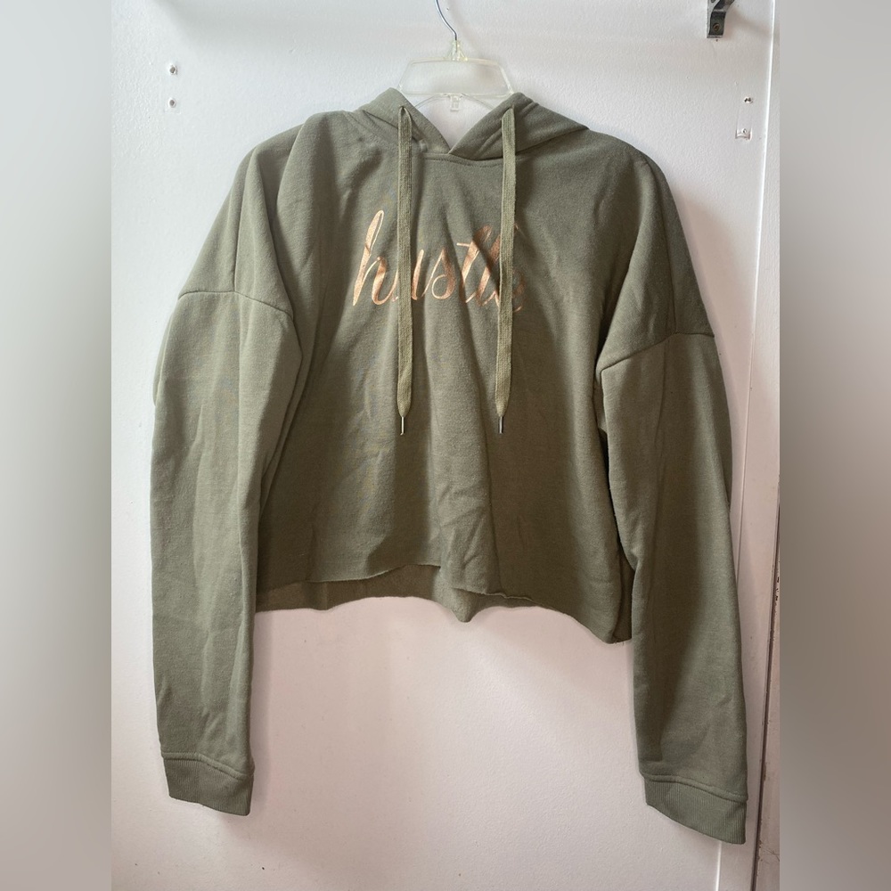 Rue 21 “Hustle” Crop Hoodie